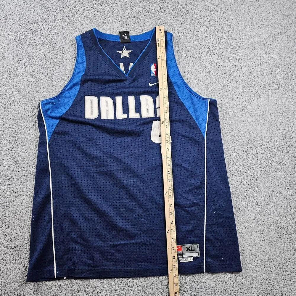 Nike Dallas Mavericks Jersey Mens XL +2 Length Blue Finley #4 NBA Basketball VTG